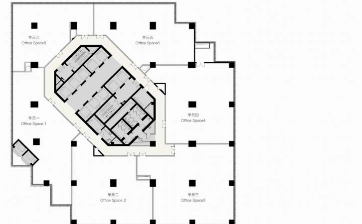 上海宝钢大厦办公室户型解析